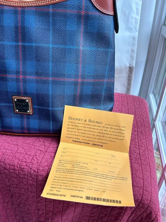 Dooney & Bourke Tiverton Plaid New with tags/registration - Picture 9 of 12